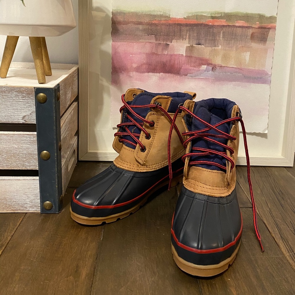 Lands End Tri-Color Winter Boots